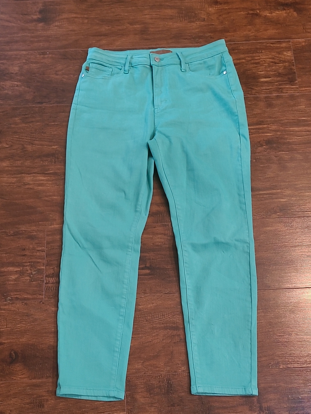 Judy Blue Bright Teal Slim Fit Jeans Stretchy Size 13/31